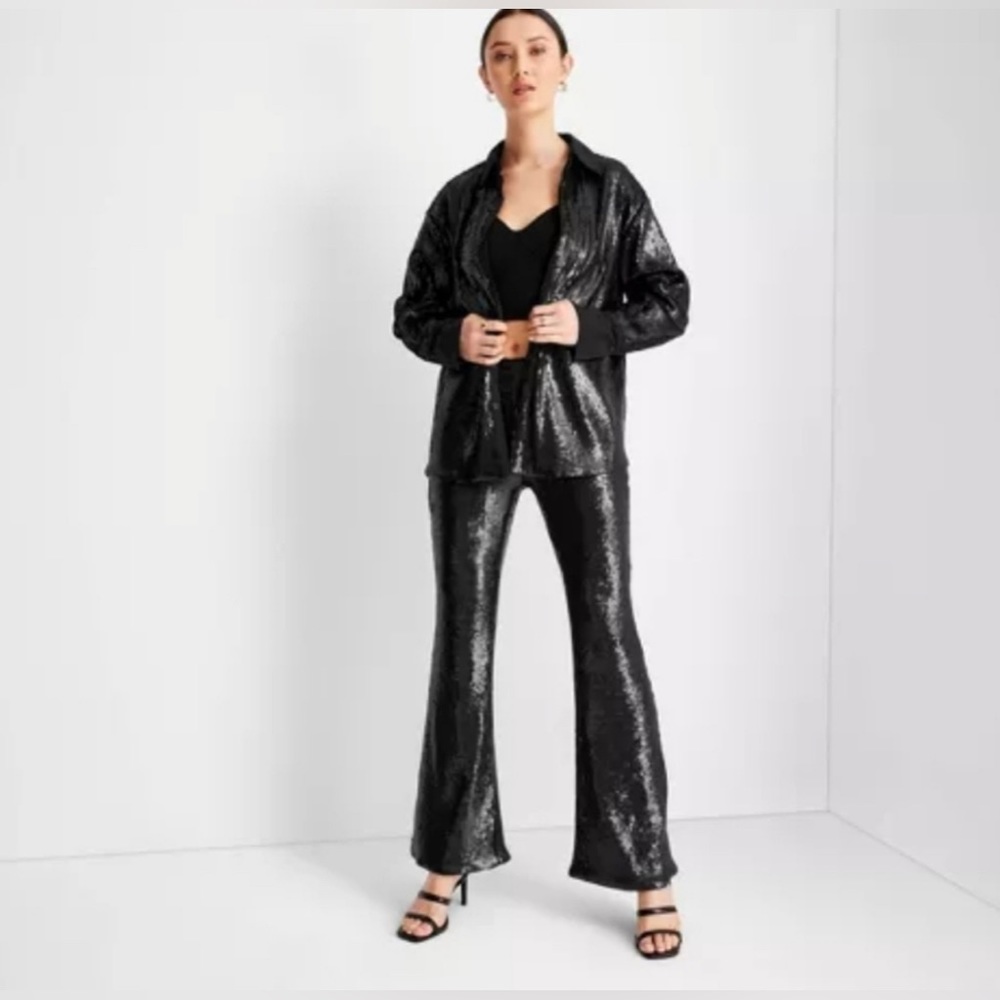 Future Collective sequin pants, NWT